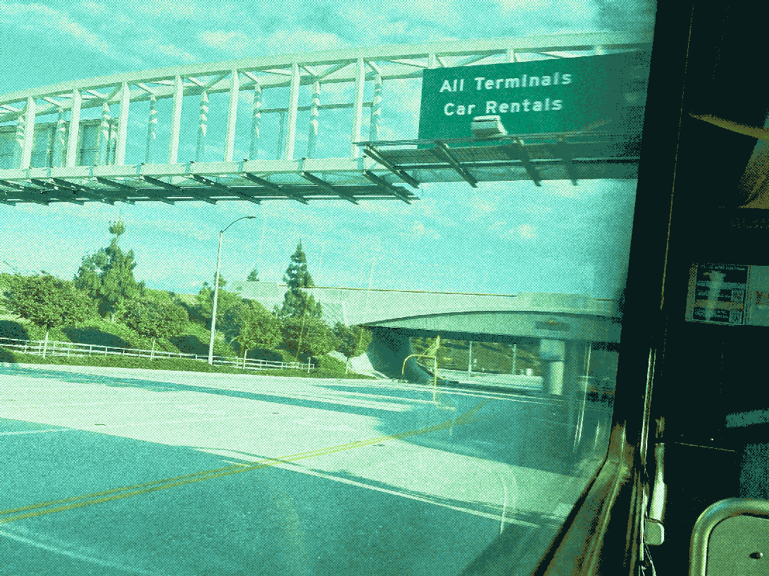 Ontario airport terminals sign